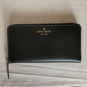 Kate Spade Continental Black Leather Wallet